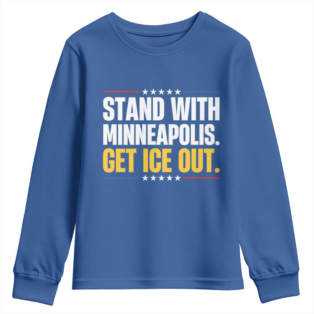 Stand With Minneapolis Youth Sweatshirt Minnesota Community Support Gift TS12 Royal Blue Print Your Wear