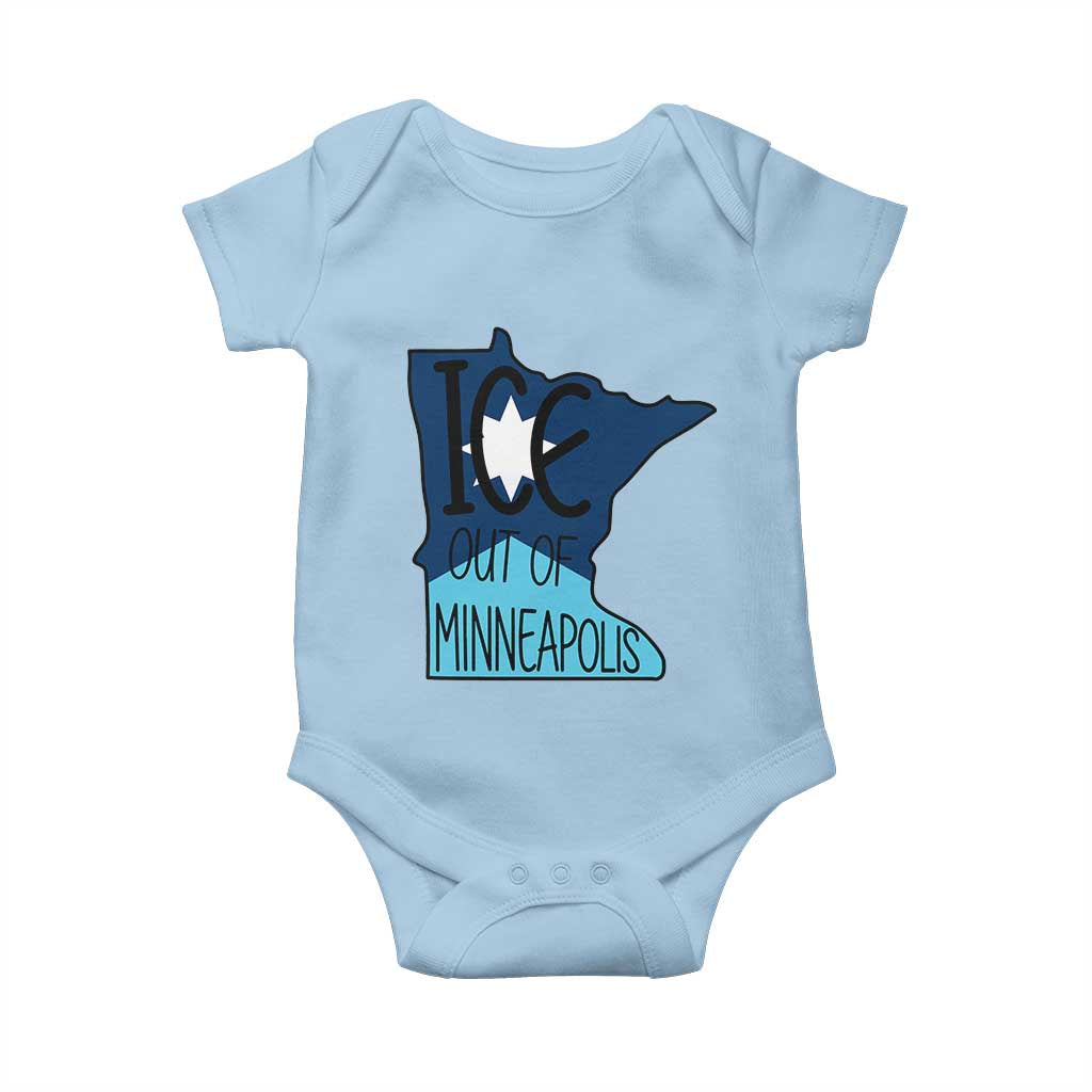 Ice Out Of Minneapolis Baby Onesie Minnesota Community Support Gift TS12 Light Blue Print Your Wear