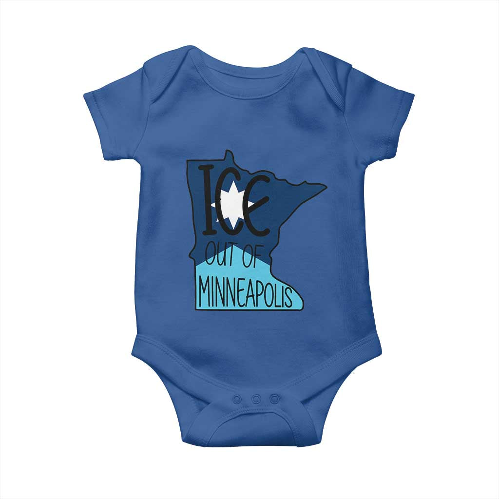 Ice Out Of Minneapolis Baby Onesie Minnesota Community Support Gift TS12 Royal Blue Print Your Wear
