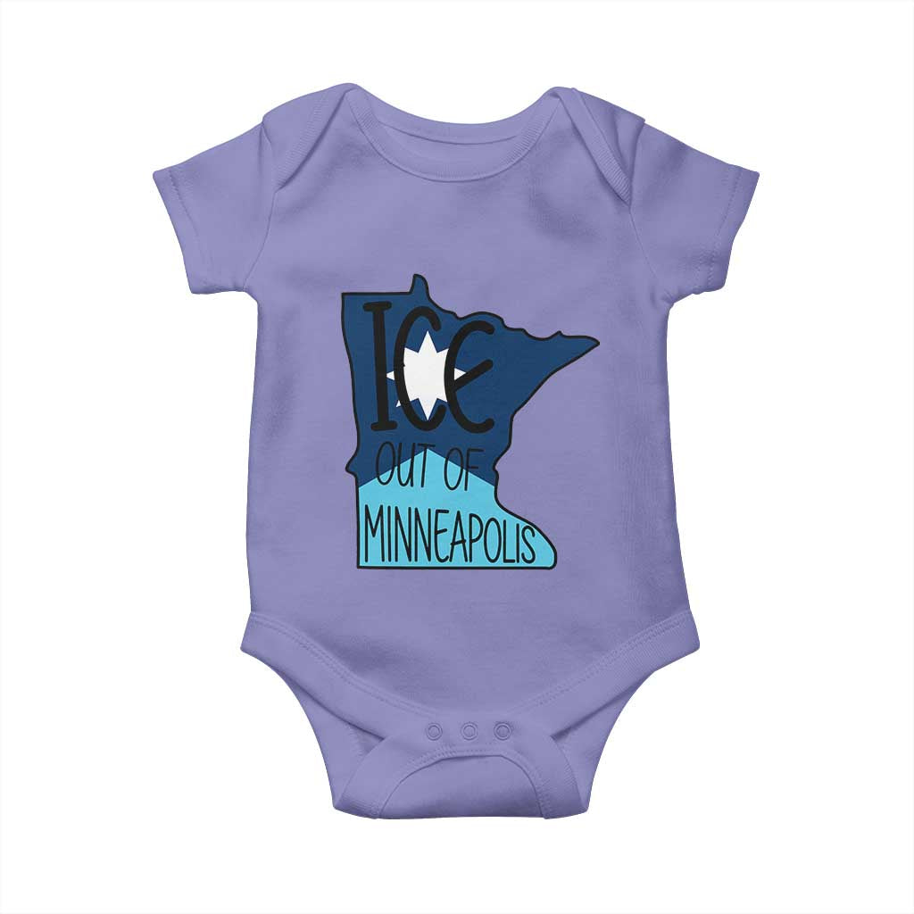 Ice Out Of Minneapolis Baby Onesie Minnesota Community Support Gift TS12 Violet Print Your Wear
