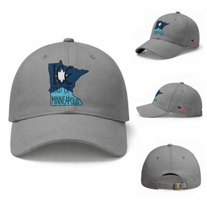 Ice Out Of Minneapolis Baseball Cap Minnesota Community Support Gift TS12 Baseball Cap Universal Fit Sport Gray Print Your Wear