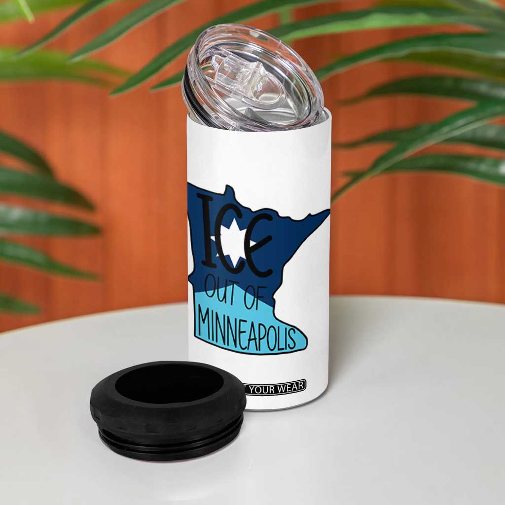 Ice Out Of Minneapolis 4 in 1 Can Cooler Tumbler Minnesota Community Support Gift TS12 Print Your Wear