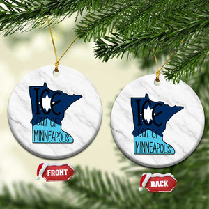 Ice Out Of Minneapolis Ceramic Ornament Minnesota Community Support Gift TS12 1pc White Marble Print Your Wear