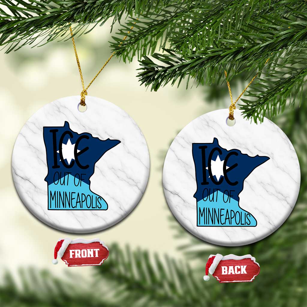 Ice Out Of Minneapolis Ceramic Ornament Minnesota Community Support Gift TS12 1pc White Marble Print Your Wear
