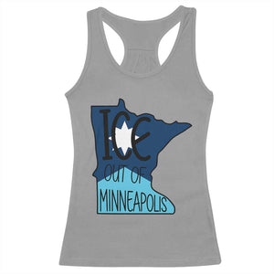 Ice Out Of Minneapolis Racerback Tank Top Minnesota Community Support Gift TS12 Sport Gray Print Your Wear