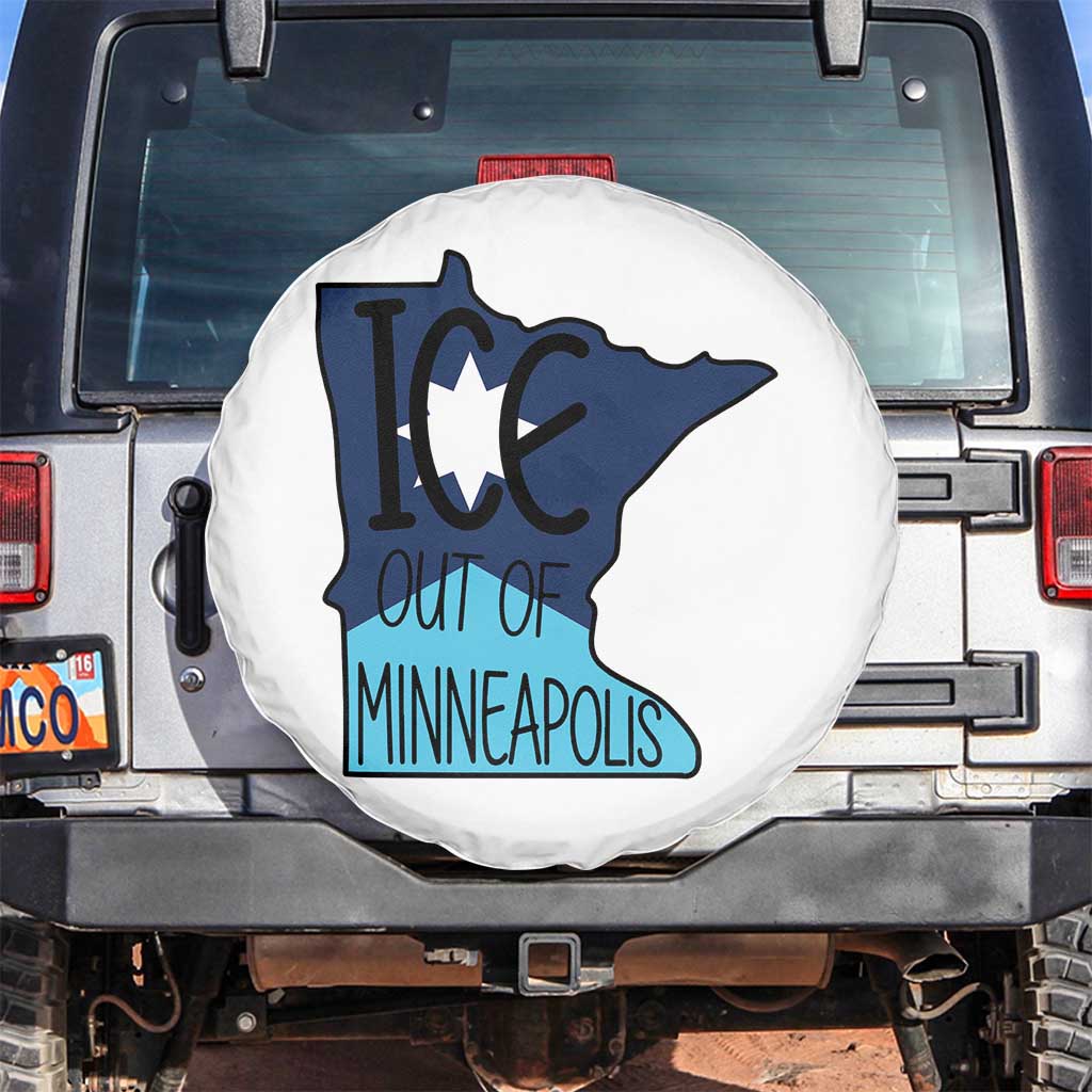 Ice Out Of Minneapolis Spare Tire Cover Minnesota Community Support Gift TS12 No hole White Print Your Wear
