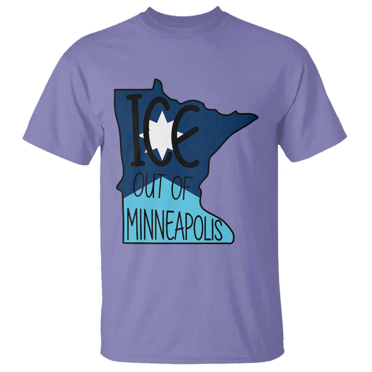 Ice Out Of Minneapolis T Shirt Minnesota Community Support Gift TS12 Violet Print Your Wear