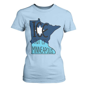 Ice Out Of Minneapolis T Shirt For Women Minnesota Community Support Gift TS12 Light Blue Print Your Wear