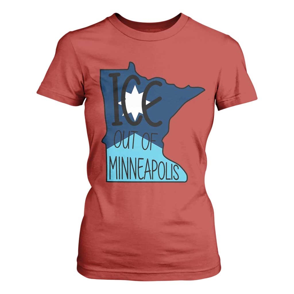 Ice Out Of Minneapolis T Shirt For Women Minnesota Community Support Gift TS12 Red Print Your Wear