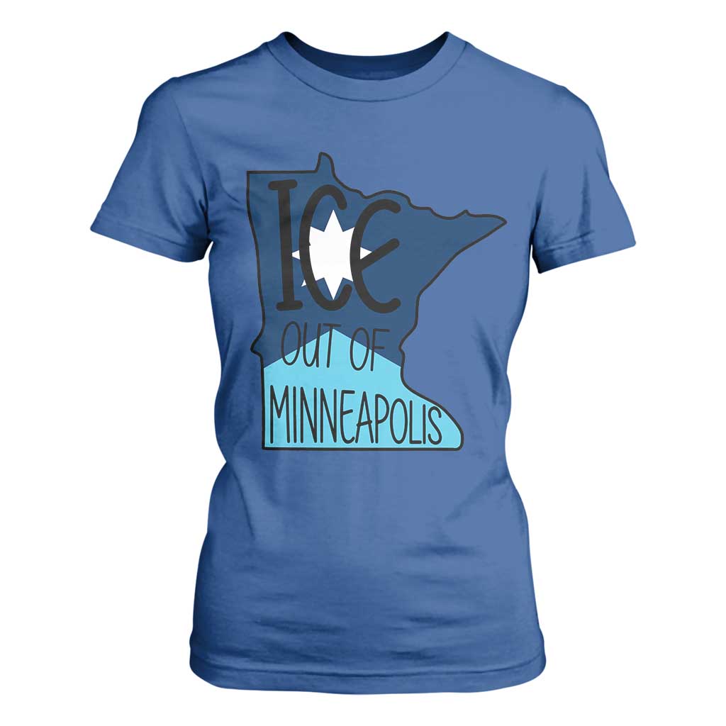 Ice Out Of Minneapolis T Shirt For Women Minnesota Community Support Gift TS12 Royal Blue Print Your Wear