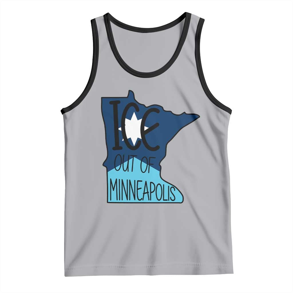 Ice Out Of Minneapolis Tank Top Minnesota Community Support Gift TS12 Athletic Heather Black Print Your Wear