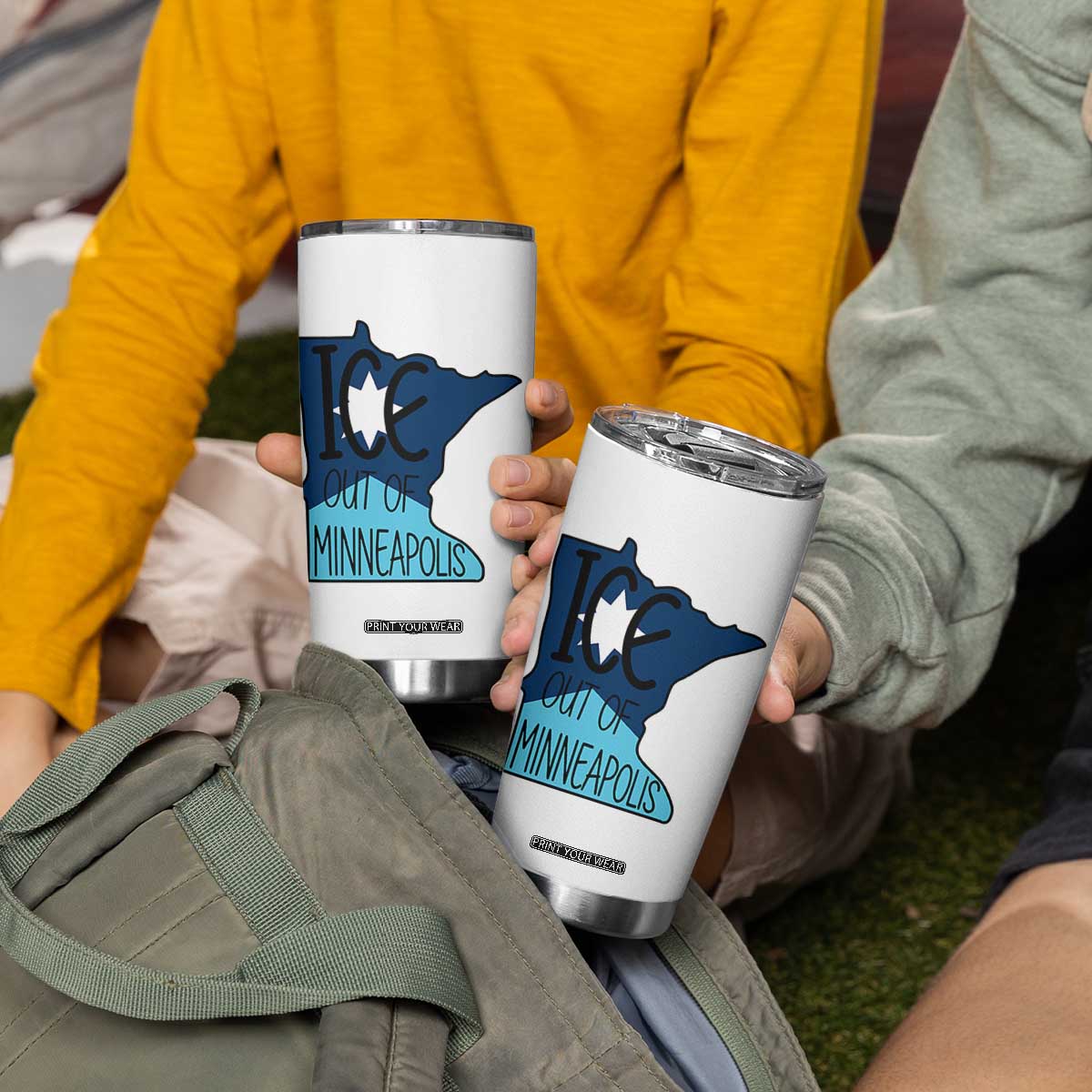 Ice Out Of Minneapolis Tumbler Cup Minnesota Community Support Gift TS12 Print Your Wear