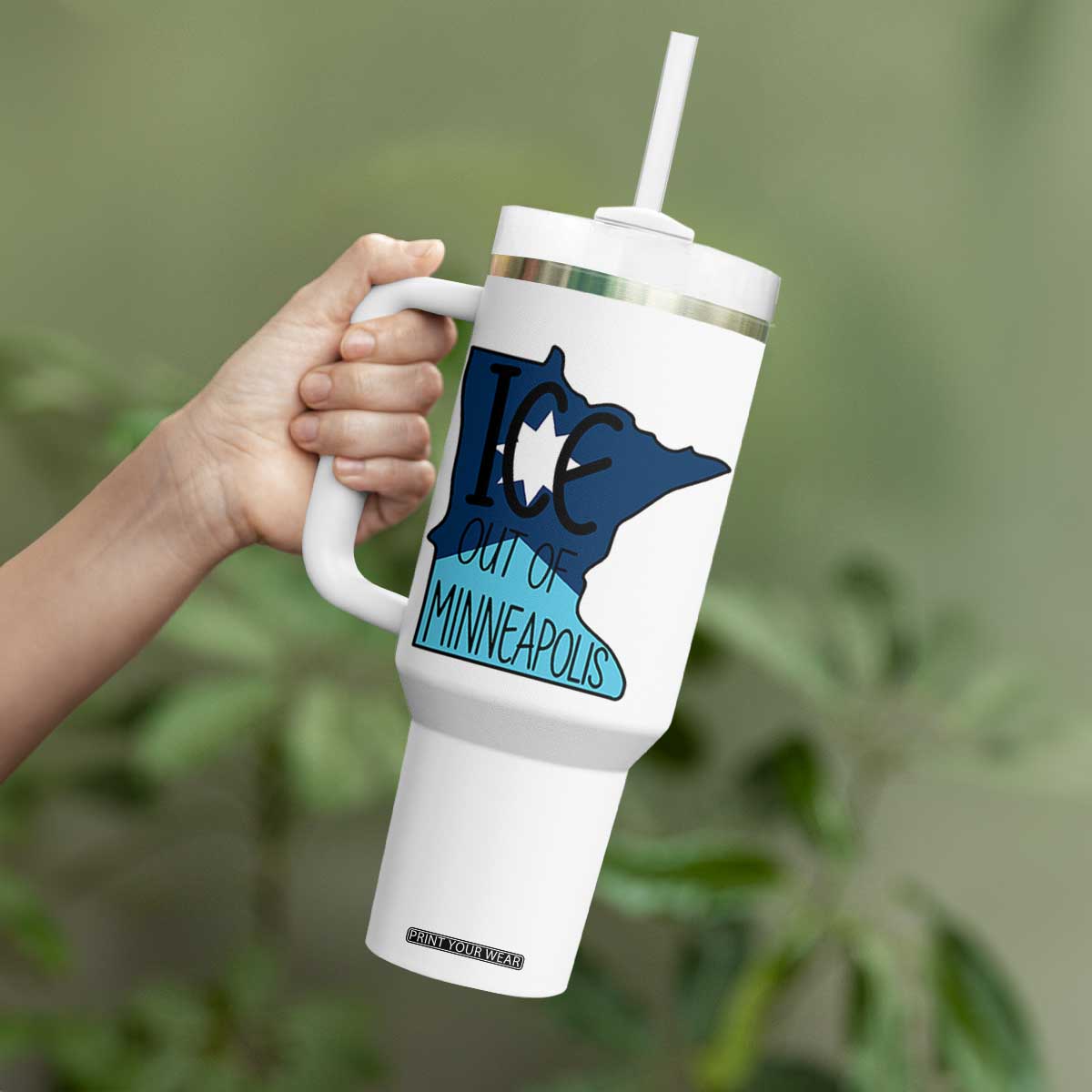 Ice Out Of Minneapolis Tumbler With Handle Minnesota Community Support Gift TS12 Print Your Wear