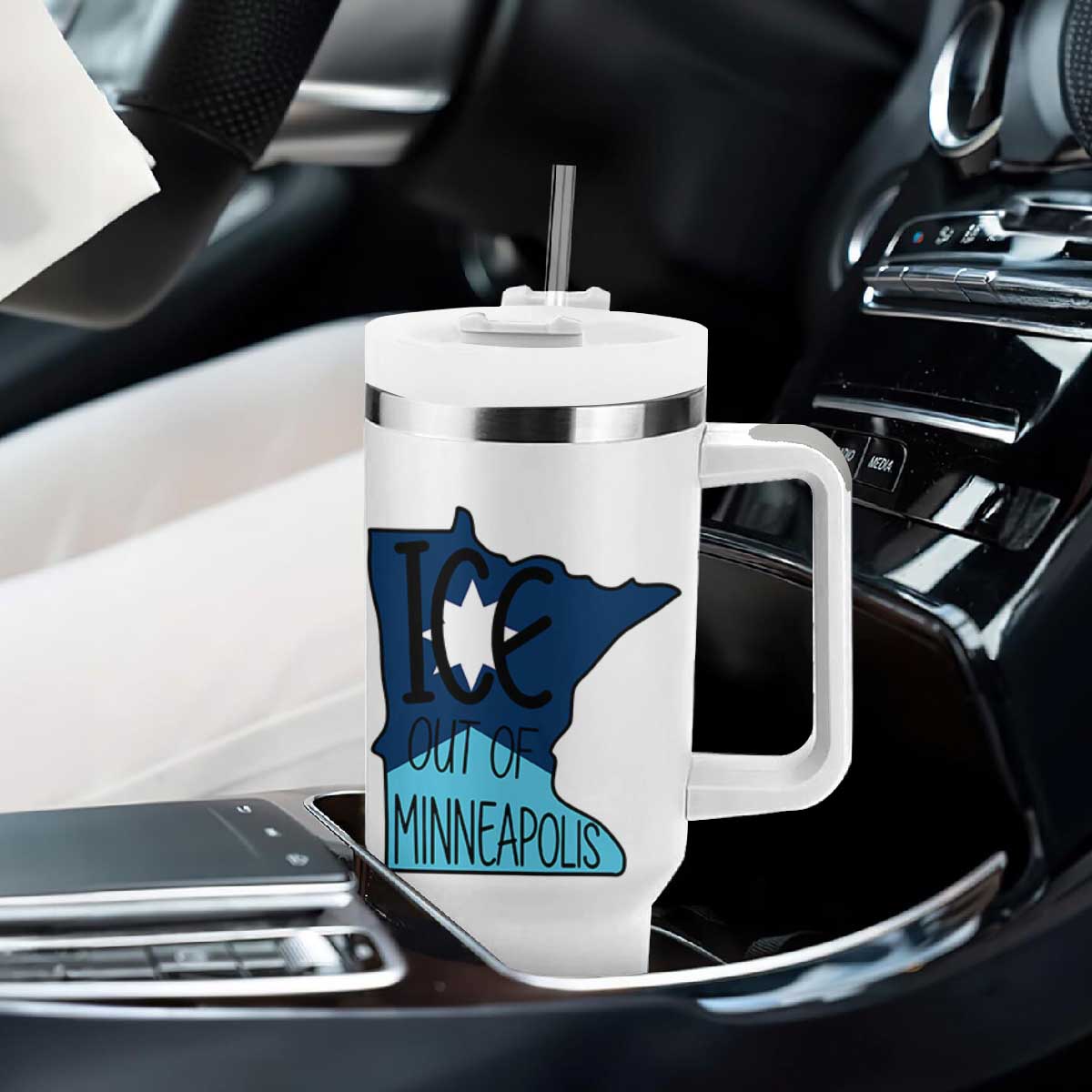 Ice Out Of Minneapolis Tumbler With Handle Minnesota Community Support Gift TS12 Print Your Wear
