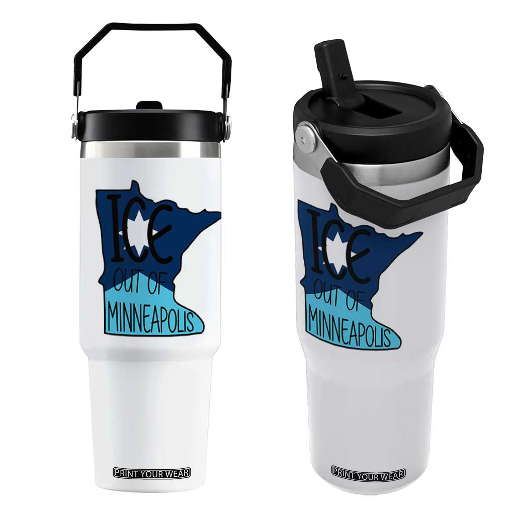 Ice Out Of Minneapolis Flip Straw Tumbler Minnesota Community Support Gift TS12 One Size: 30 oz White Print Your Wear