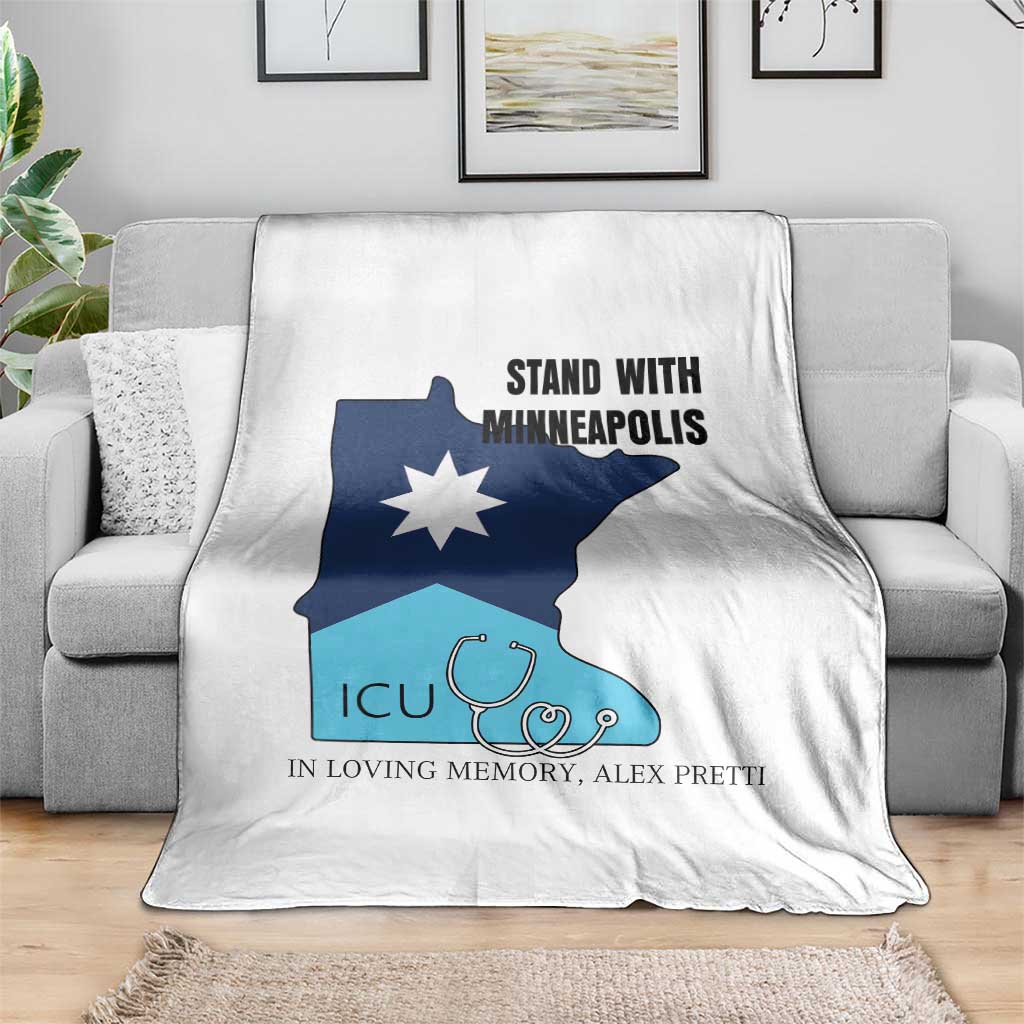 Stand With Minneapolis Throw Blanket In Loving Memory Of Alex TS12 Print Your Wear