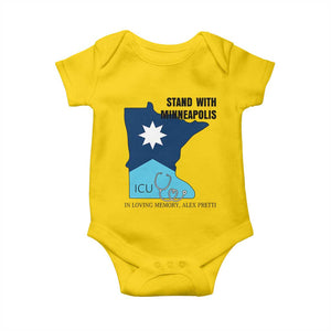 Stand With Minneapolis Baby Onesie In Loving Memory Of Alex TS12 Daisy Print Your Wear