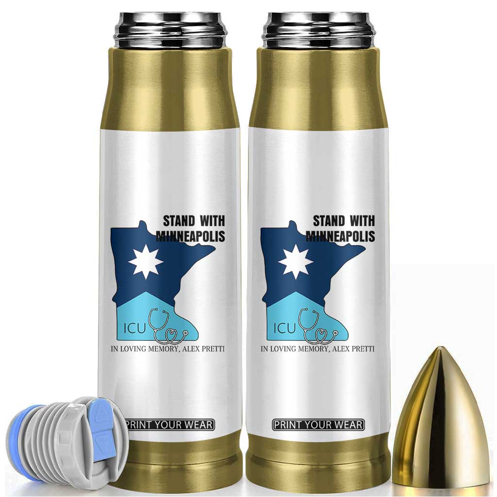 Stand With Minneapolis Bullet Tumbler In Loving Memory Of Alex TS12 White Print Your Wear