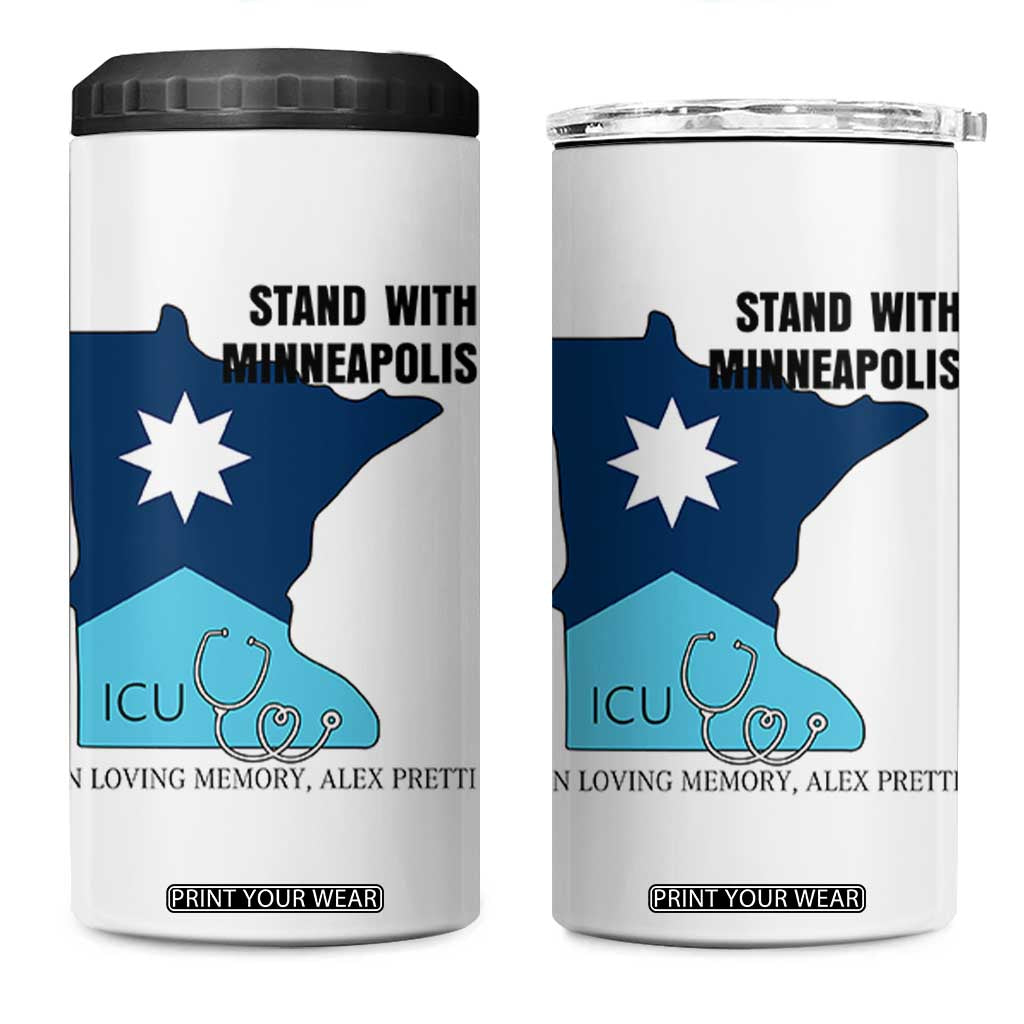 Stand With Minneapolis 4 in 1 Can Cooler Tumbler In Loving Memory Of Alex TS12 One Size: 16 oz White Print Your Wear