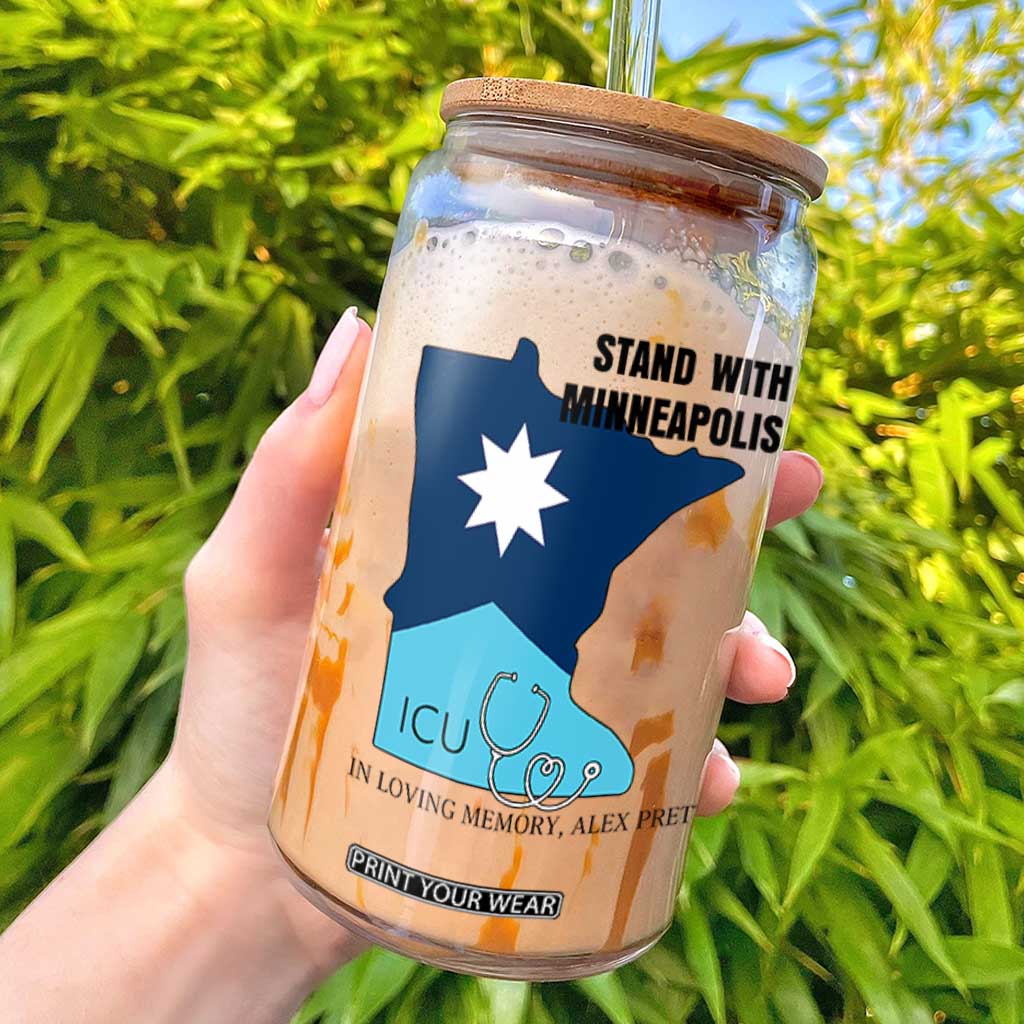 Stand With Minneapolis Glass Can In Loving Memory Of Alex TS12 White Print Your Wear