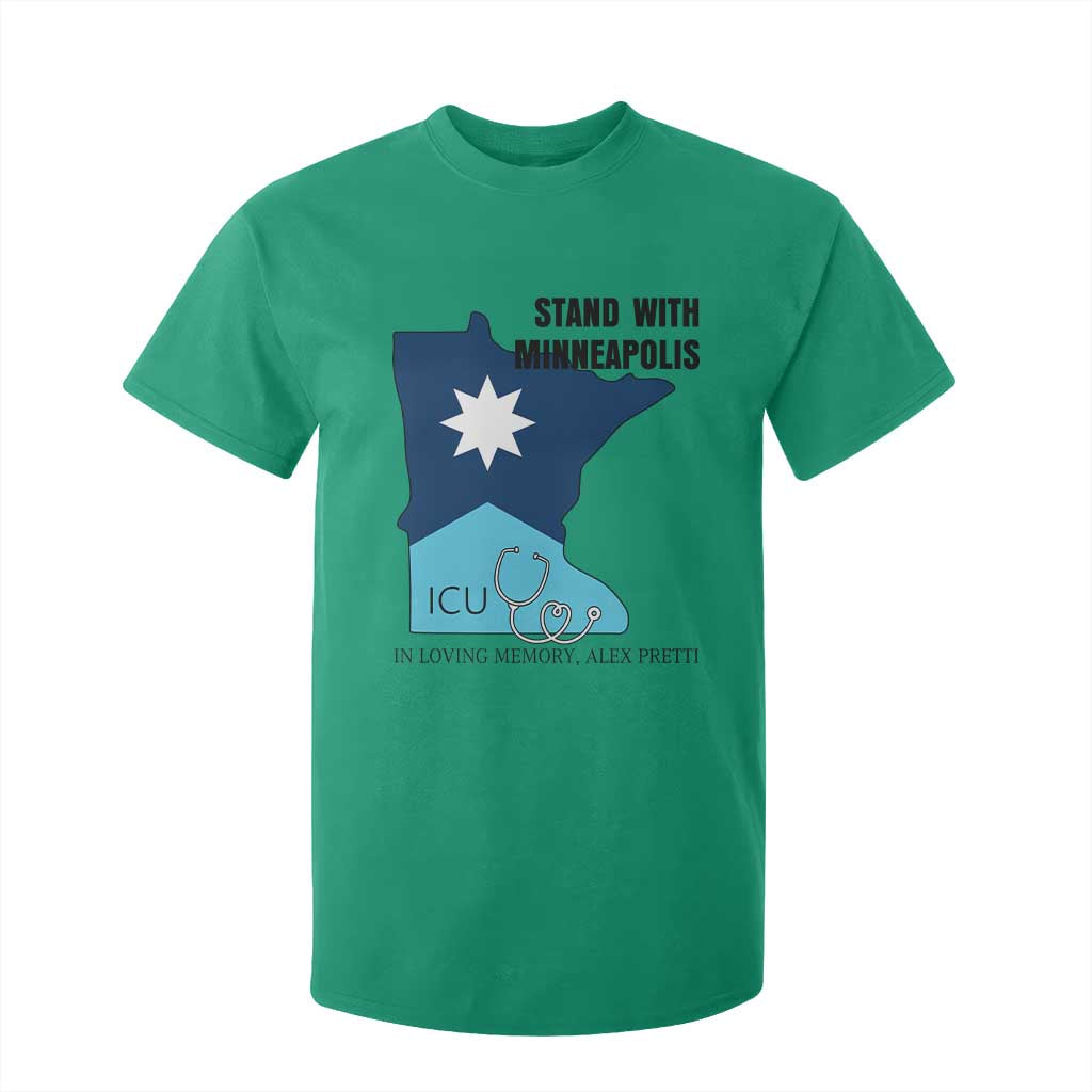 Stand With Minneapolis T Shirt For Kid In Loving Memory Of Alex TS12 Irish Green Print Your Wear