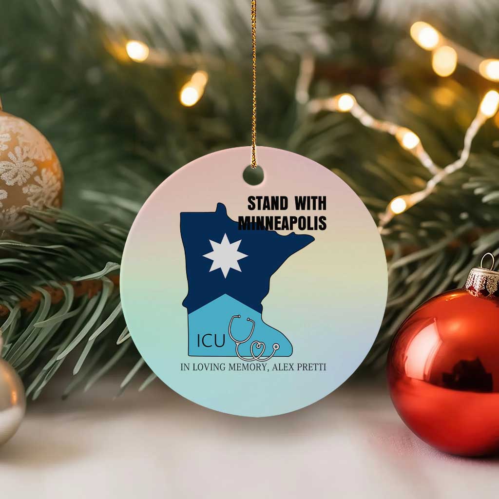 Stand With Minneapolis Ceramic Ornament In Loving Memory Of Alex TS12 1pc Pastel Print Your Wear