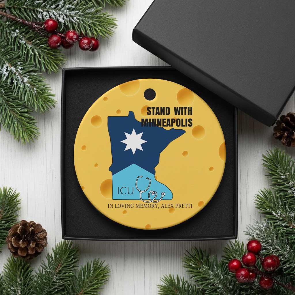 Stand With Minneapolis Ceramic Ornament In Loving Memory Of Alex TS12 1pc Yellow Cheese Print Your Wear