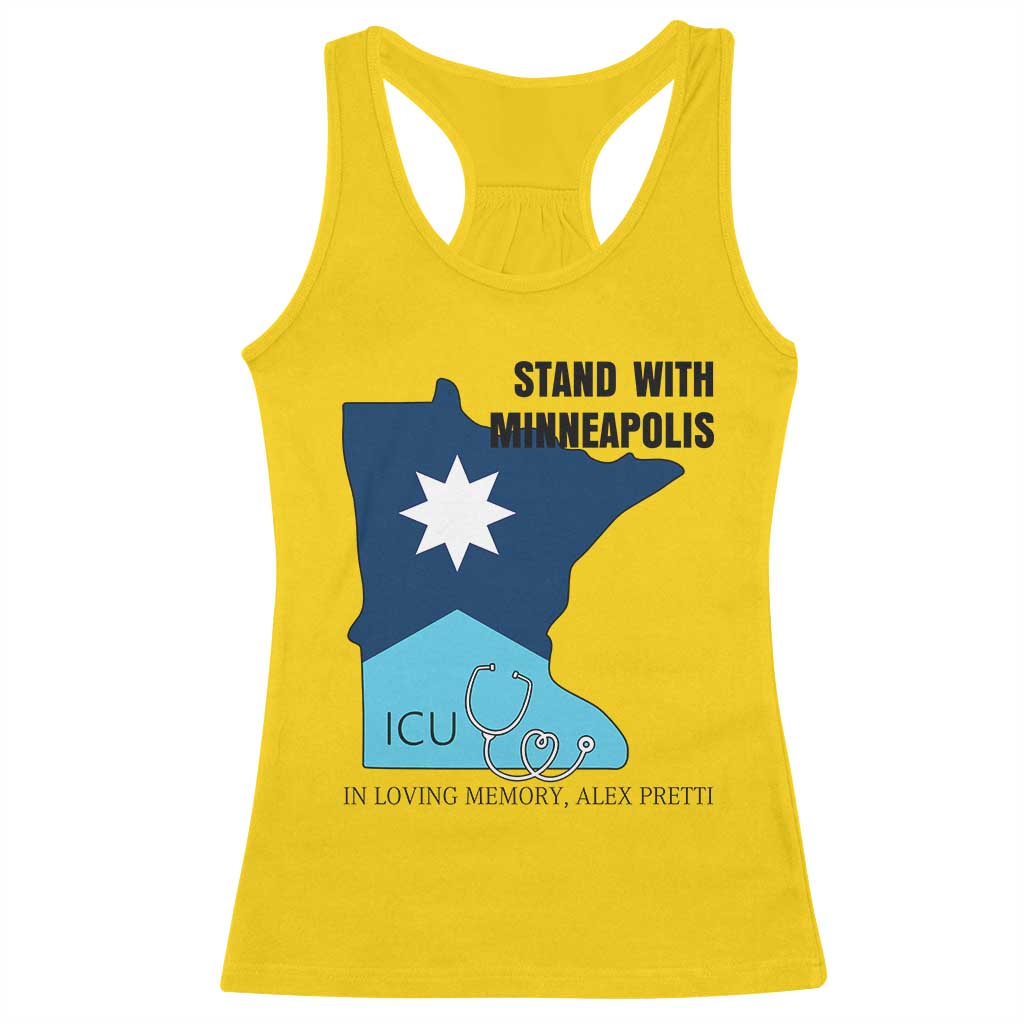 Stand With Minneapolis Racerback Tank Top In Loving Memory Of Alex TS12 Daisy Print Your Wear