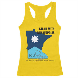 Stand With Minneapolis Racerback Tank Top In Loving Memory Of Alex TS12 Daisy Print Your Wear