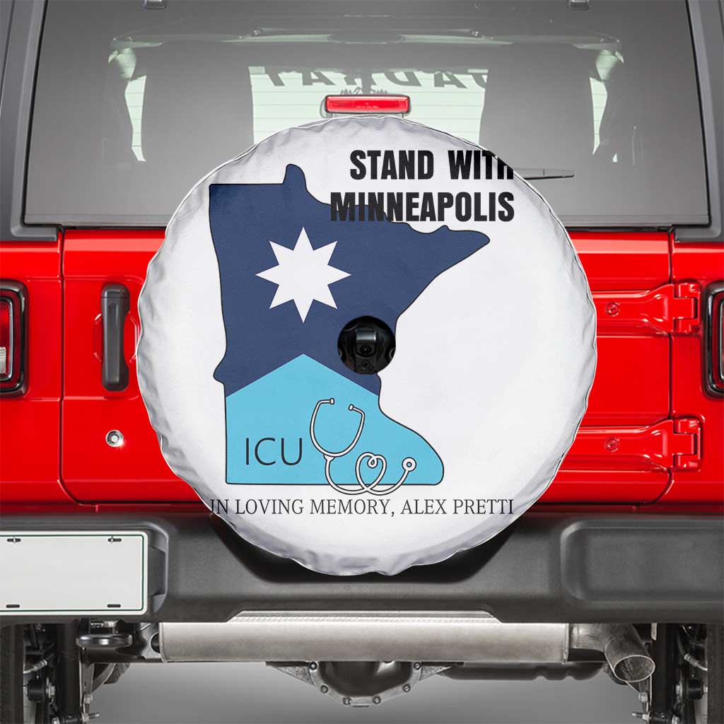Stand With Minneapolis Spare Tire Cover In Loving Memory Of Alex TS12 White Print Your Wear