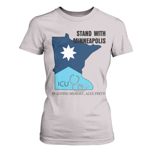 Stand With Minneapolis T Shirt For Women In Loving Memory Of Alex TS12 Ice Gray Print Your Wear