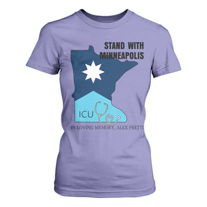 Stand With Minneapolis T Shirt For Women In Loving Memory Of Alex TS12 Violet Print Your Wear
