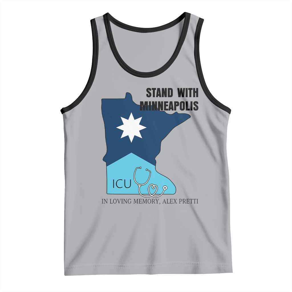 Stand With Minneapolis Tank Top In Loving Memory Of Alex TS12 Athletic Heather Black Print Your Wear