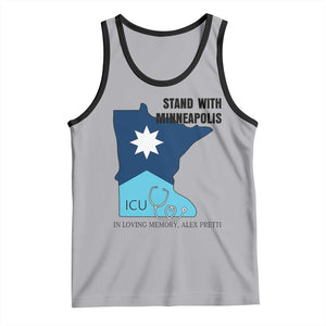 Stand With Minneapolis Tank Top In Loving Memory Of Alex TS12 Athletic Heather Black Print Your Wear