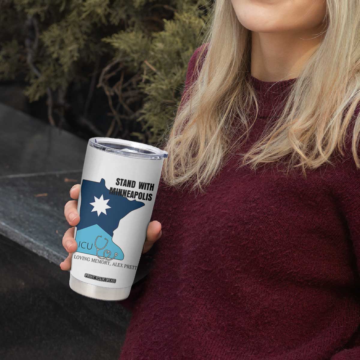 Stand With Minneapolis Tumbler Cup In Loving Memory Of Alex TS12 Print Your Wear