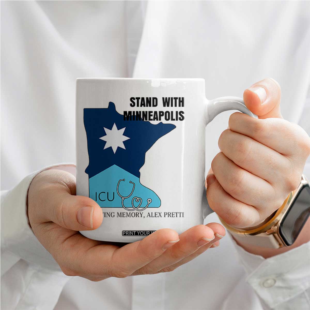 Stand With Minneapolis Coffee Mug In Loving Memory Of Alex TS12 Print Your Wear
