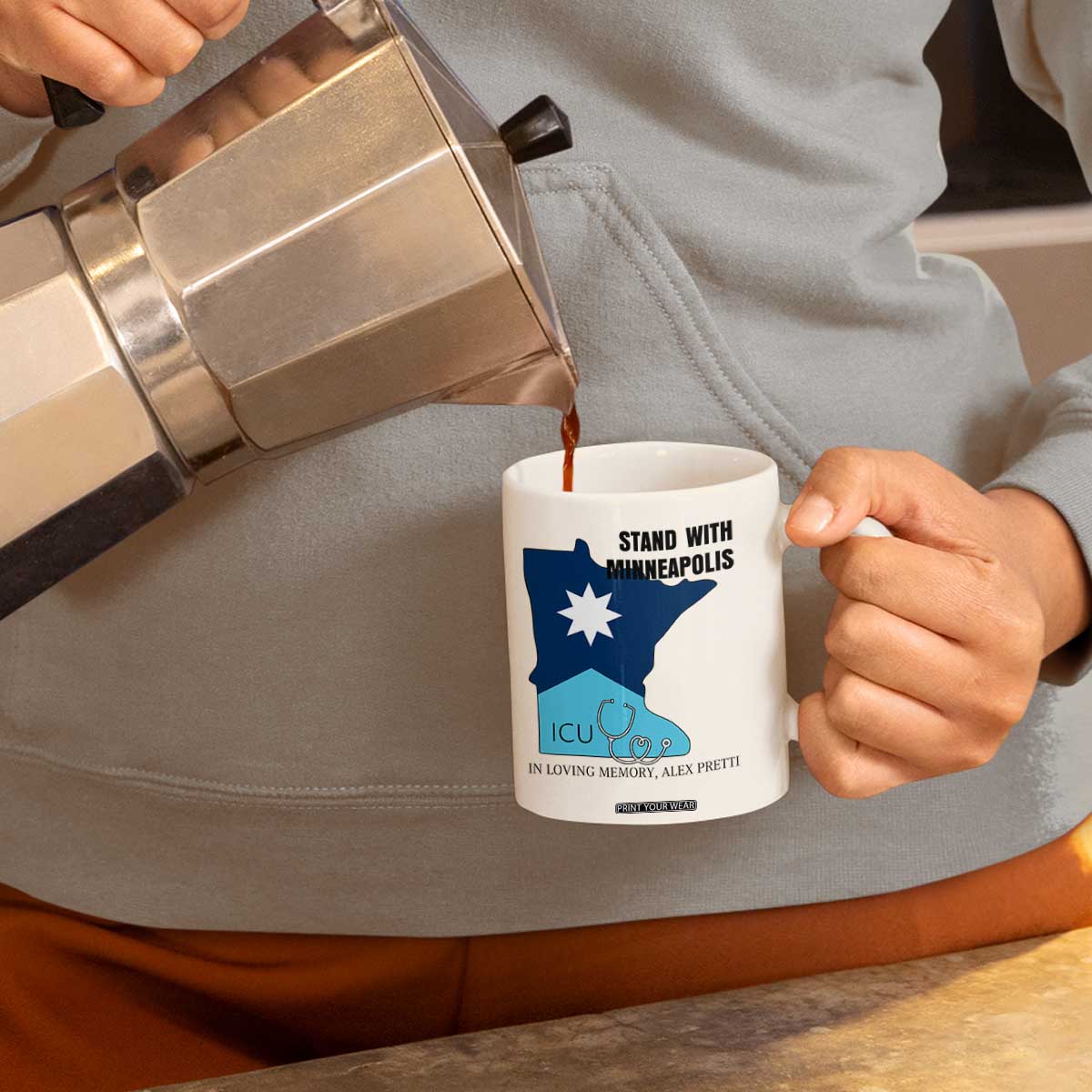 Stand With Minneapolis Coffee Mug In Loving Memory Of Alex TS12 Print Your Wear