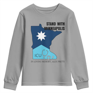 Stand With Minneapolis Youth Sweatshirt In Loving Memory Of Alex TS12 Sport Gray Print Your Wear