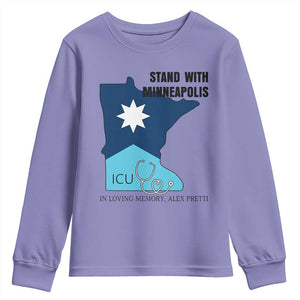 Stand With Minneapolis Youth Sweatshirt In Loving Memory Of Alex TS12 Violet Print Your Wear