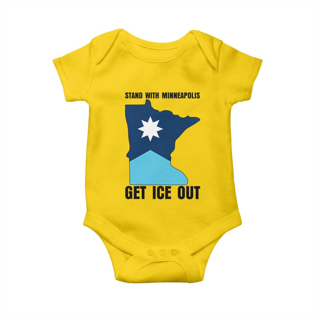 Stand With Minneapolis Baby Onesie Social Justice Support TS12 Daisy Print Your Wear