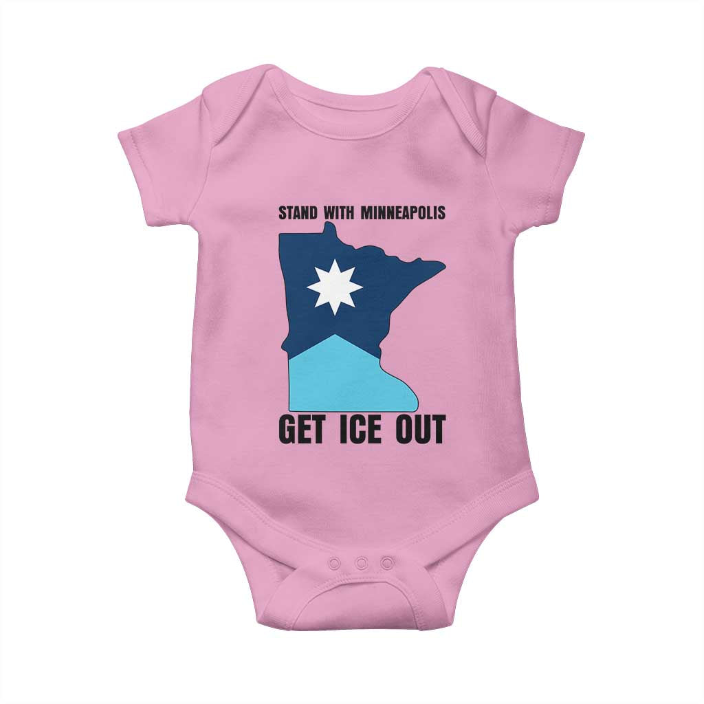 Stand With Minneapolis Baby Onesie Social Justice Support TS12 Light Pink Print Your Wear