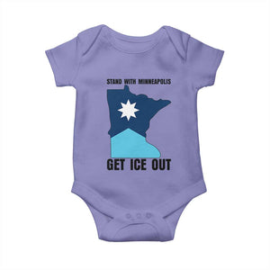 Stand With Minneapolis Baby Onesie Social Justice Support TS12 Violet Print Your Wear
