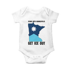 Stand With Minneapolis Baby Onesie Social Justice Support TS12 White Print Your Wear