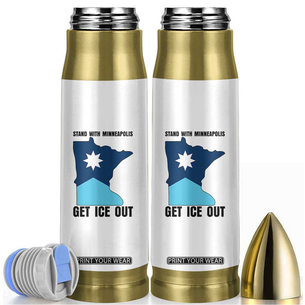 Stand With Minneapolis Bullet Tumbler Social Justice Support TS12 White Print Your Wear