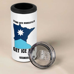 Stand With Minneapolis 4 in 1 Can Cooler Tumbler Social Justice Support TS12 Print Your Wear