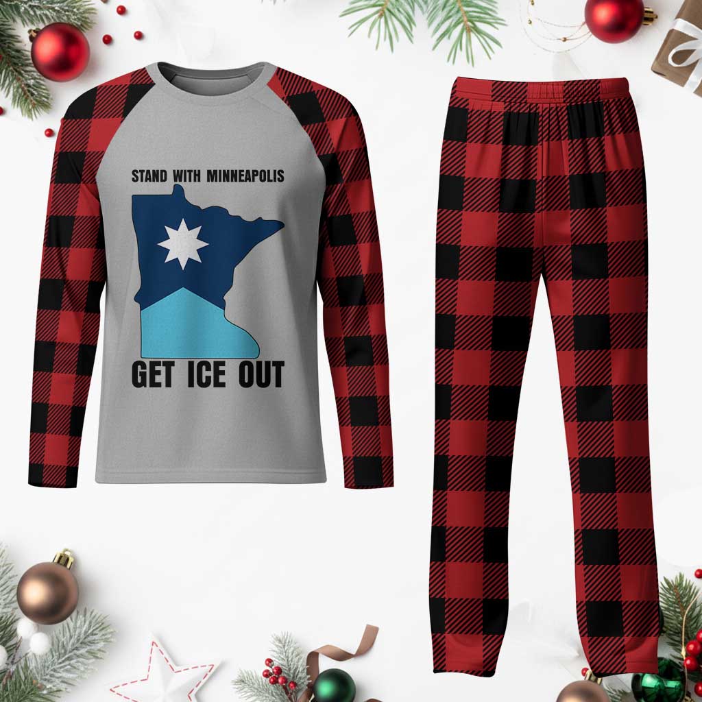 Stand With Minneapolis Plaid Pajama Set Social Justice Support TS12 Buffalo Plaid Print Your Wear