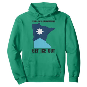 Stand With Minneapolis Hoodie Social Justice Support TS12 Irish Green Print Your Wear
