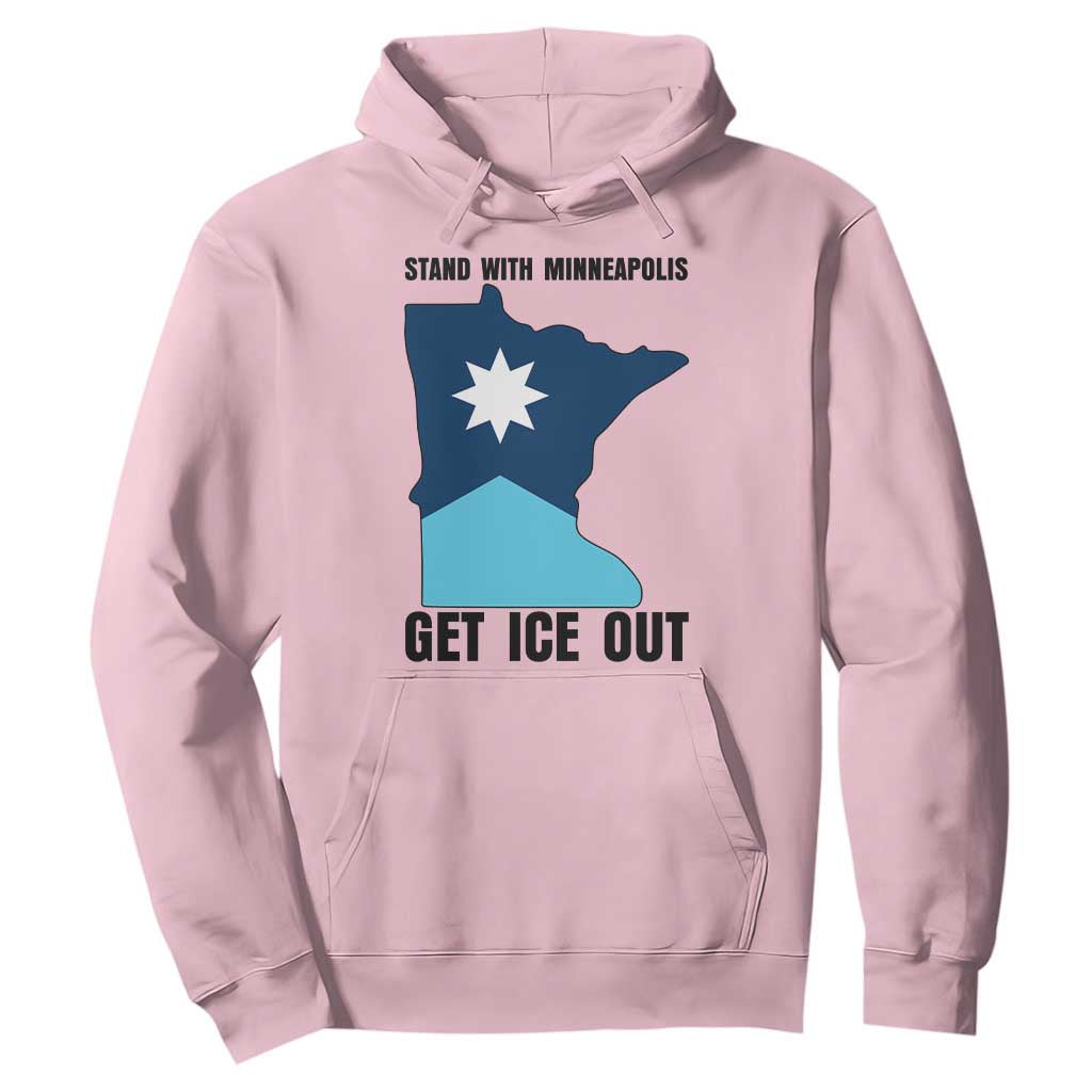 Stand With Minneapolis Hoodie Social Justice Support TS12 Light Pink Print Your Wear