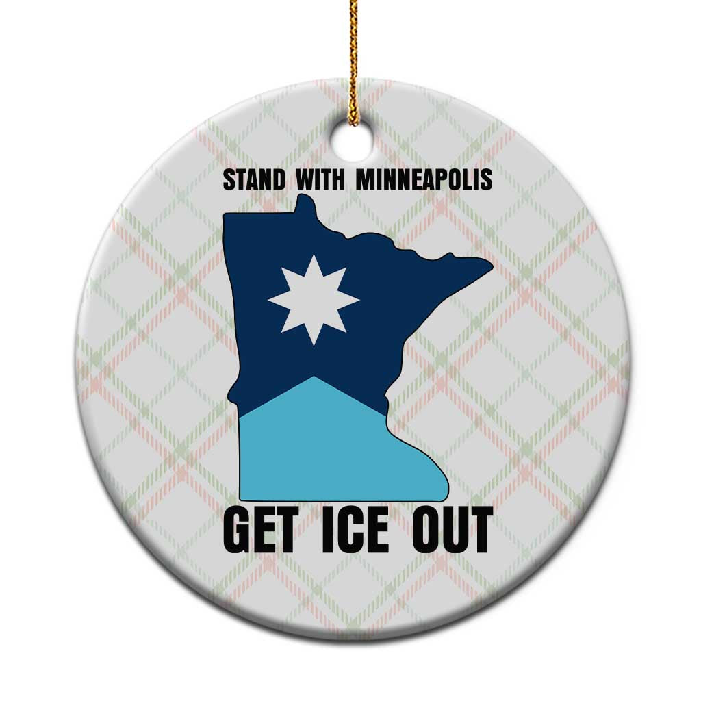 Stand With Minneapolis Ceramic Ornament Social Justice Support TS12 1pc Christmas Plaid Print Your Wear