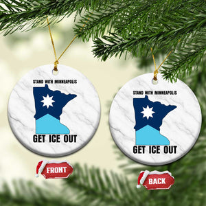 Stand With Minneapolis Ceramic Ornament Social Justice Support TS12 1pc White Marble Print Your Wear